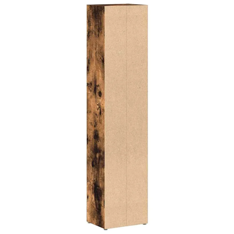 Armoires à CD 2 pcs Chêne fumé 21x16x93,5 cm Bois d'ingénierie - 7