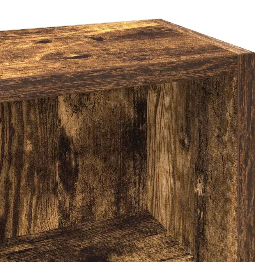 Armoires à CD 2 pcs Chêne fumé 21x16x93,5 cm Bois d'ingénierie - 8