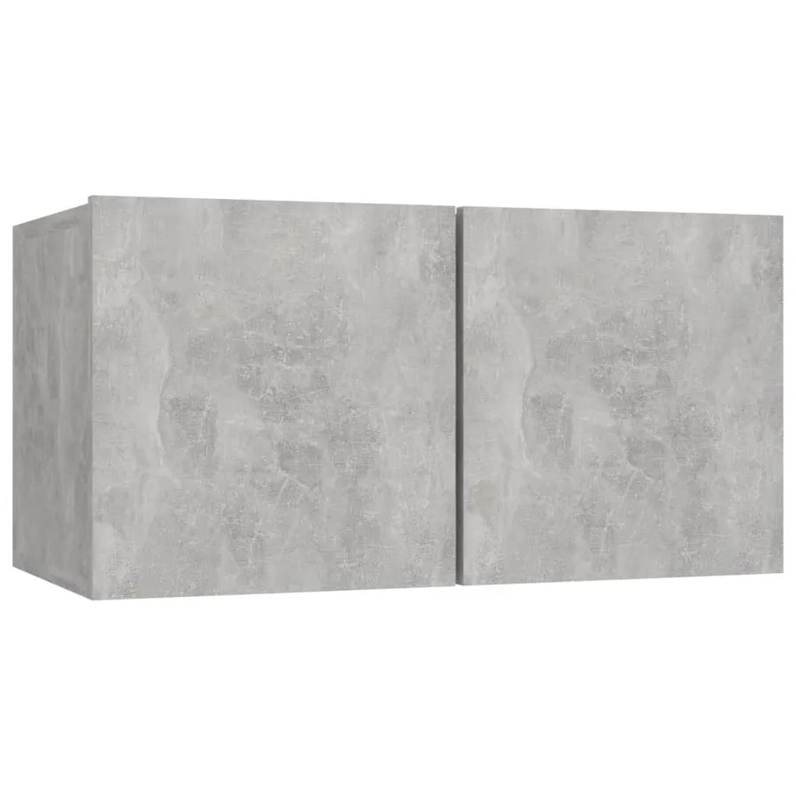 Ensemble de meubles TV 8 pcs Gris béton Bois d'ingénierie - 4