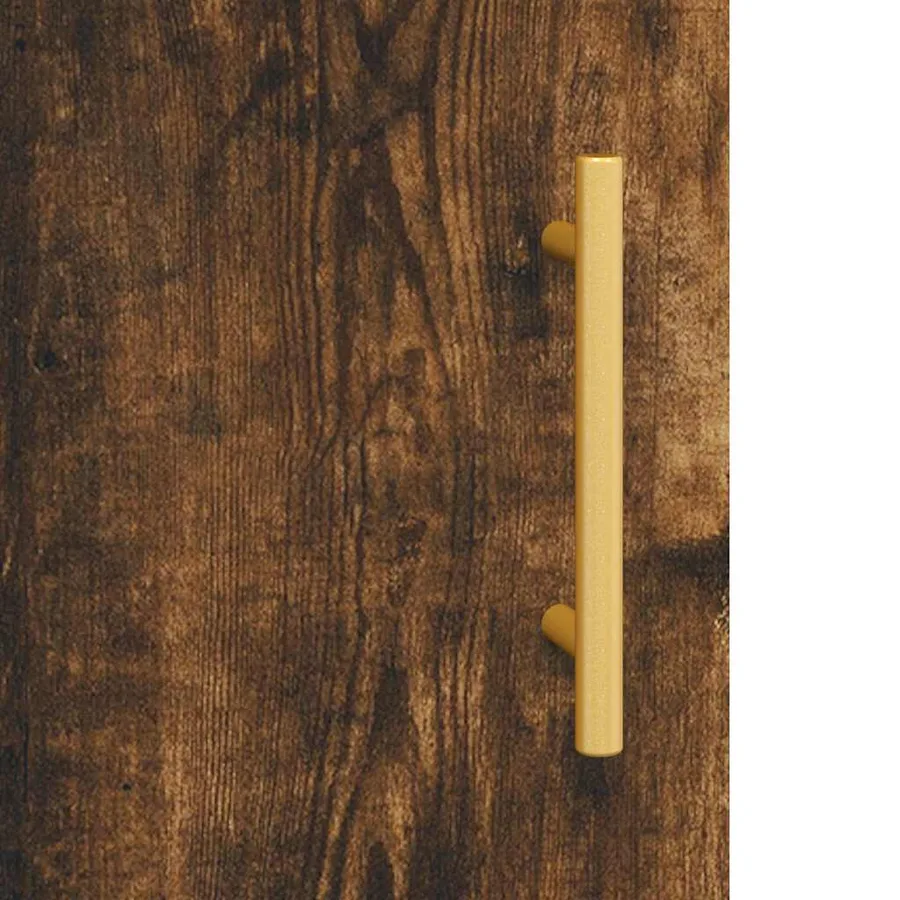Buffet haut Chêne fumé 34,5x34x180 cm Bois d'ingénierie - 10