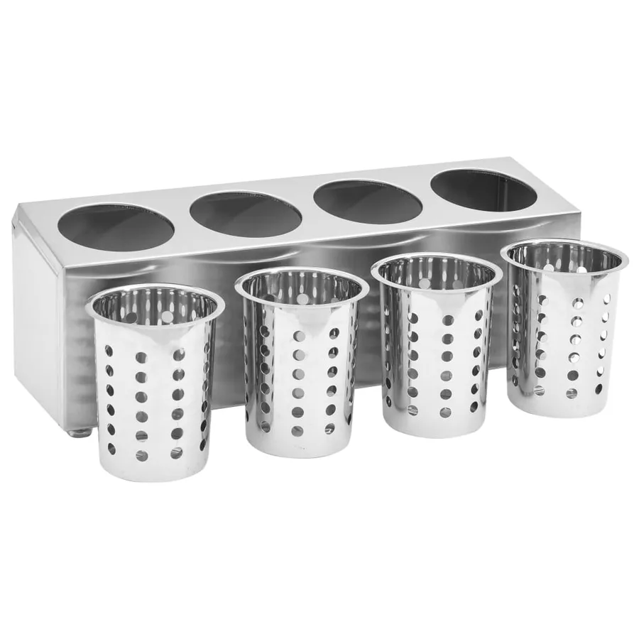 Porte-couverts 4 grilles Rectangulaire Acier inoxydable - 3