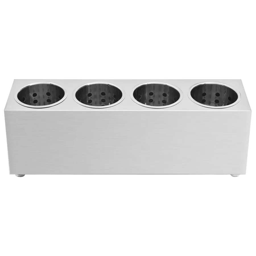 Porte-couverts 4 grilles Rectangulaire Acier inoxydable - 4