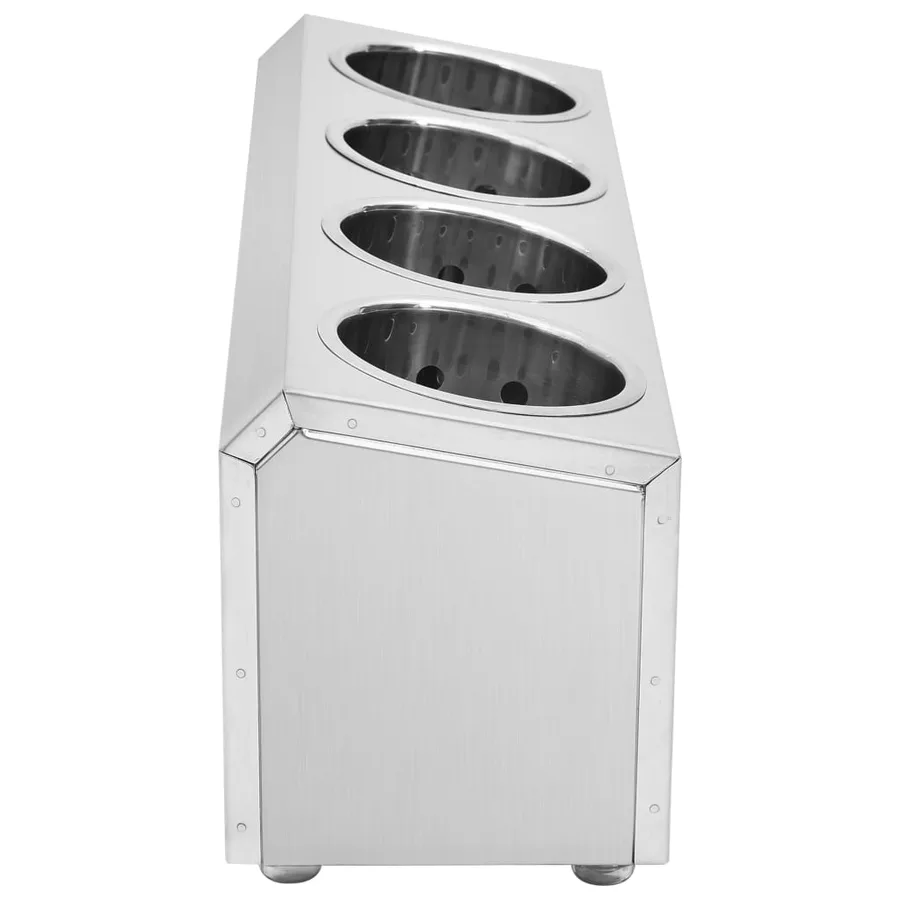 Porte-couverts 4 grilles Rectangulaire Acier inoxydable - 5