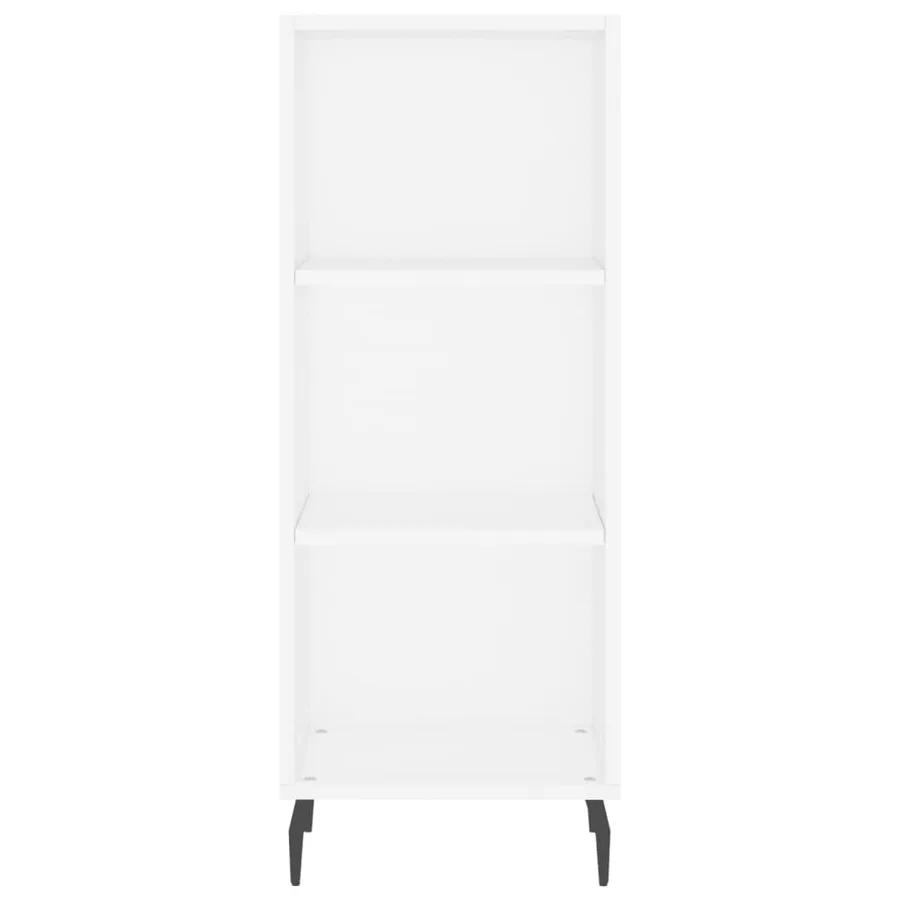 Buffet haut Blanc 34,5x34x180 cm Bois d'ingénierie - 8