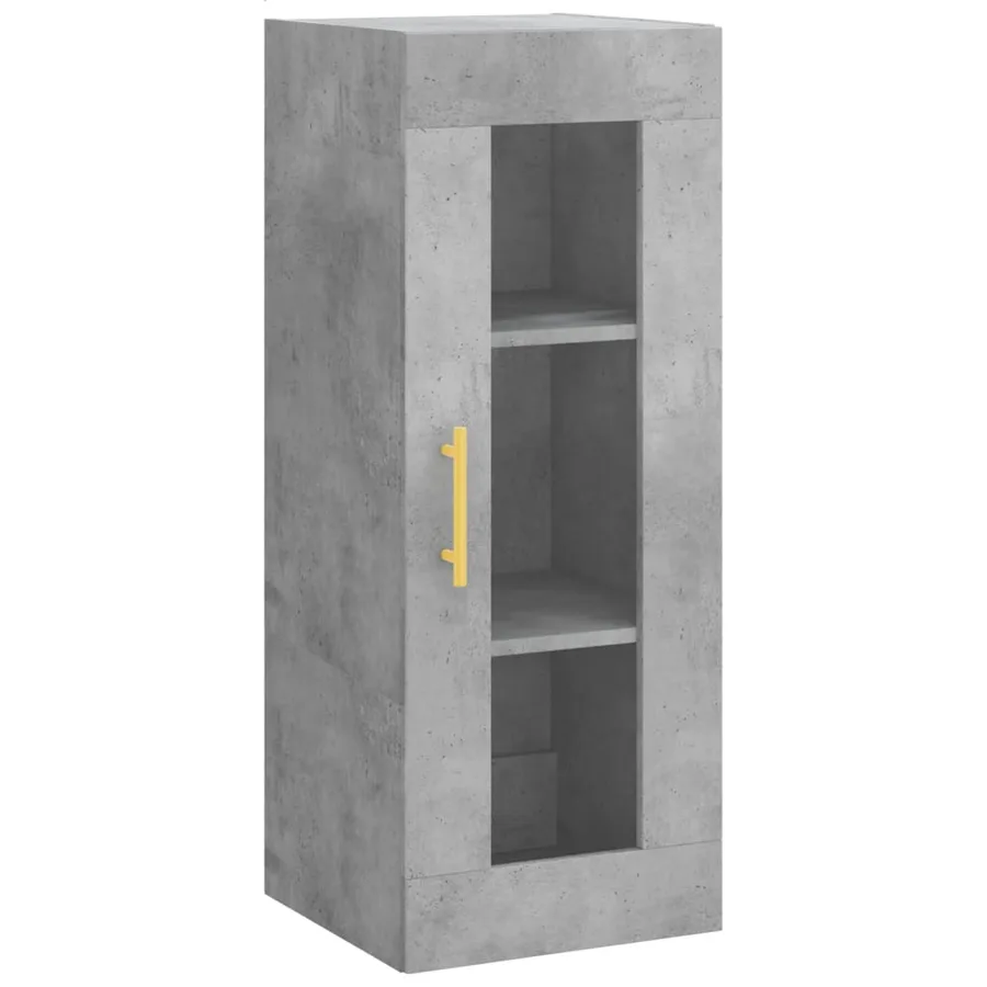Buffet haut Gris béton 34,5x34x180 cm Bois d'ingénierie - 7