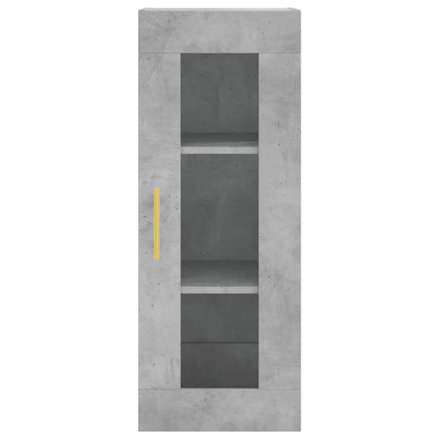 Buffet haut Gris béton 34,5x34x180 cm Bois d'ingénierie - 8