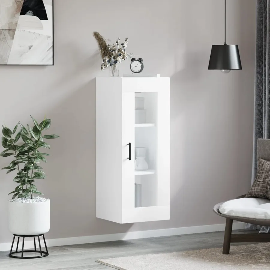 Armoire murale blanc 34,5x34x90 cm - 3