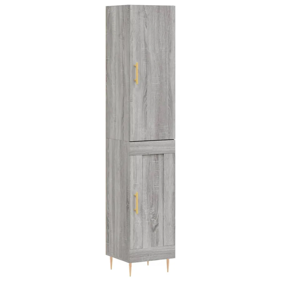Buffet haut Sonoma gris 34,5x34x180 cm Bois d'ingénierie - 2