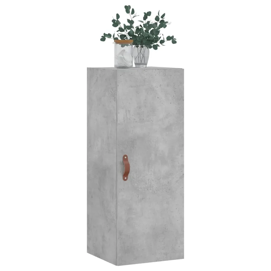 Armoire murale gris béton 34,5x34x90 cm - 4