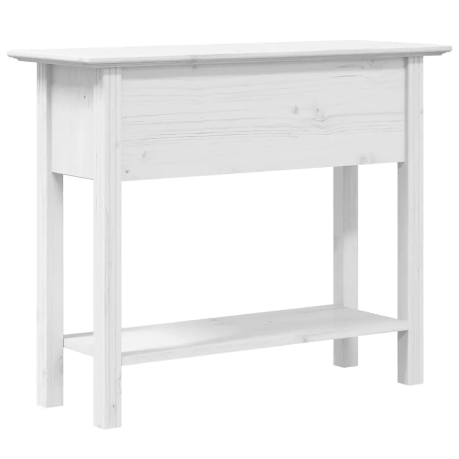 Table console BODO blanc 91x35x74 cm bois de pin massif - 6