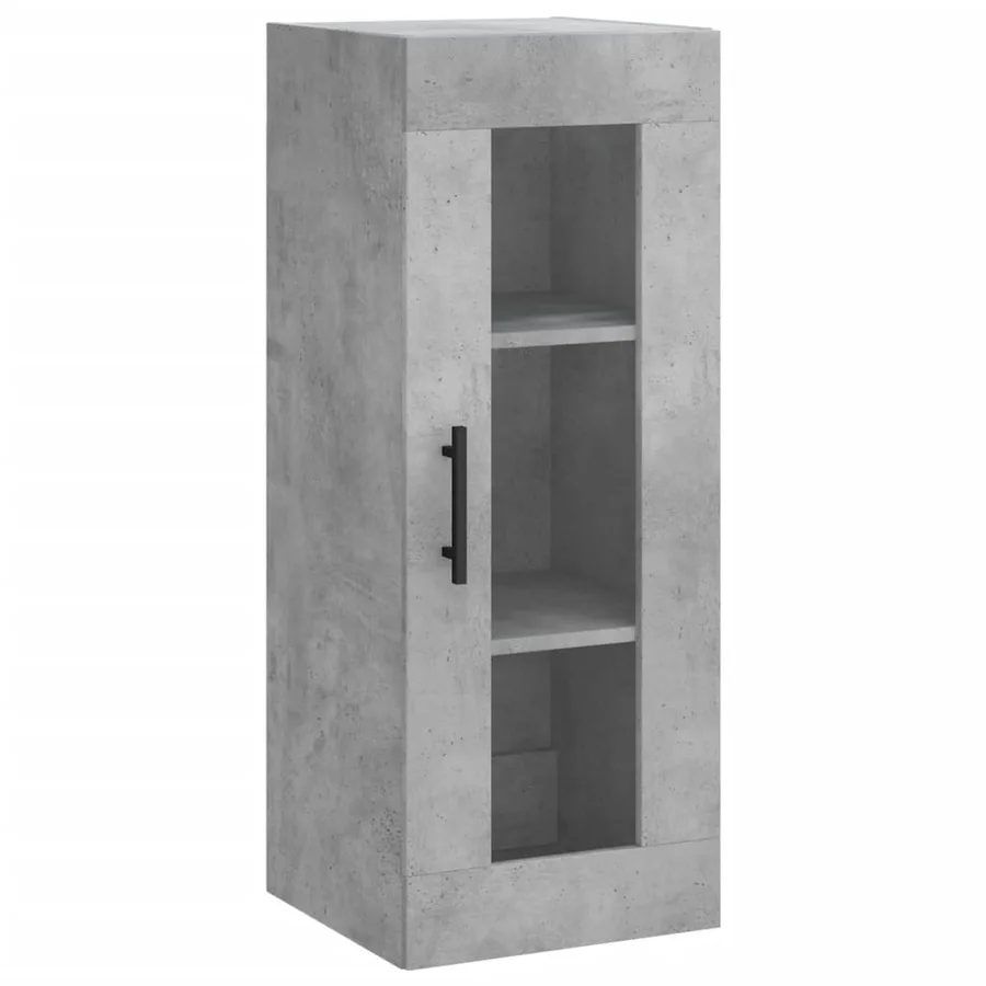 Buffet haut Gris béton 34,5x34x180 cm Bois d'ingénierie - 5