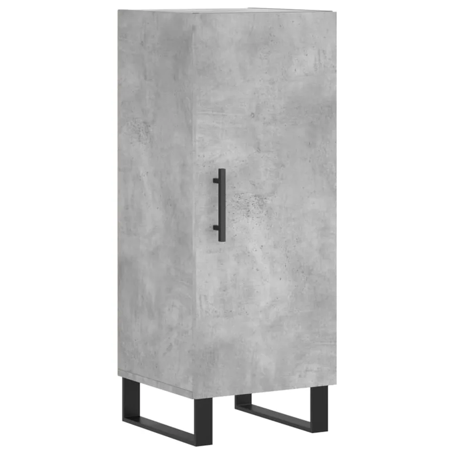 Buffet haut Gris béton 34,5x34x180 cm Bois d'ingénierie - 7