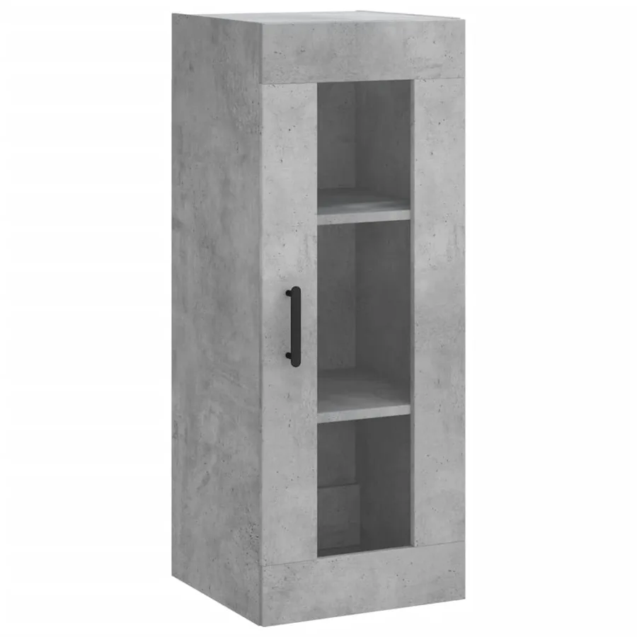 Buffet haut Gris béton 34,5x34x180 cm Bois d'ingénierie - 7