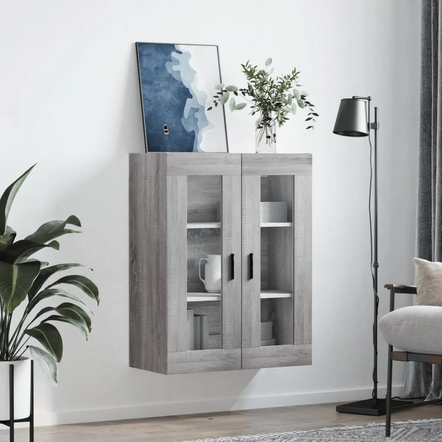 Armoire murale sonoma gris 69,5x34x90 cm - 3