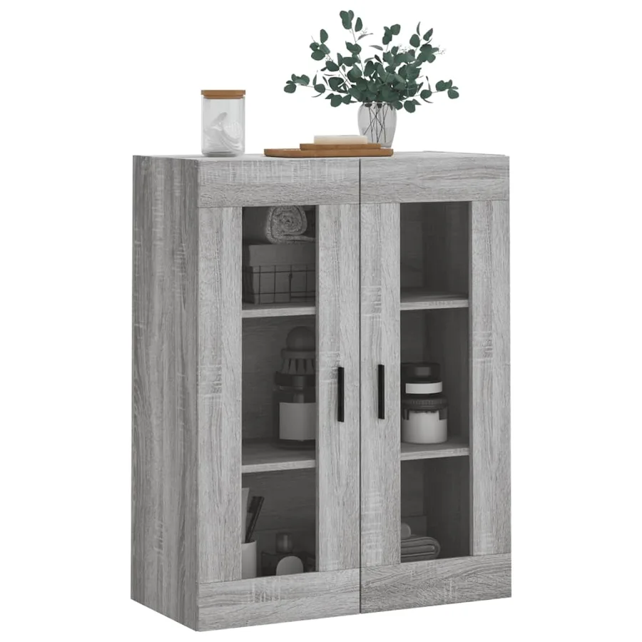 Armoire murale sonoma gris 69,5x34x90 cm - 4