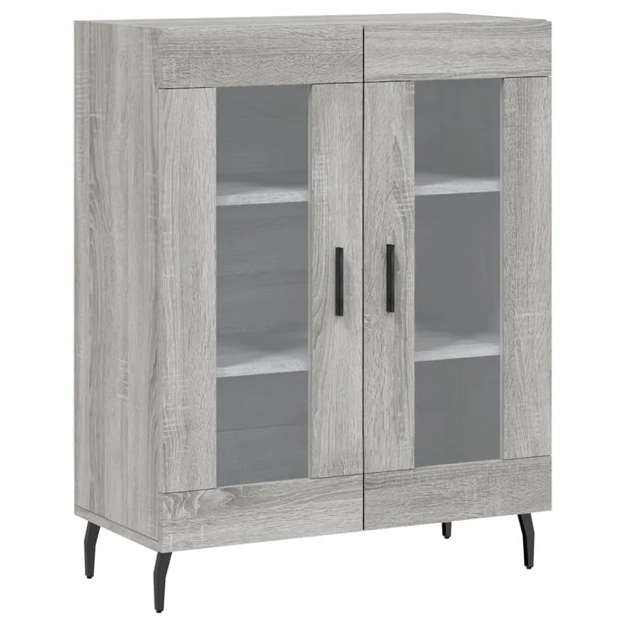 Buffet haut Sonoma gris 69,5x34x180 cm Bois d'ingénierie - 7
