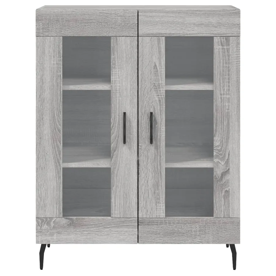 Buffet haut Sonoma gris 69,5x34x180 cm Bois d'ingénierie - 8