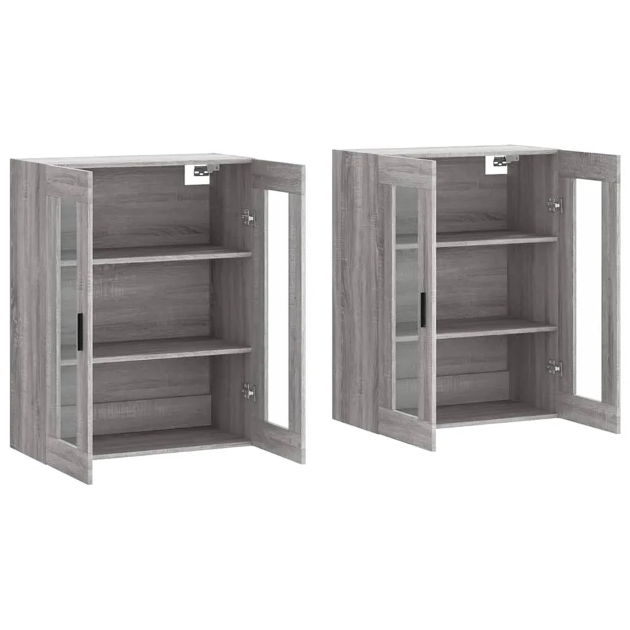 Armoires murales 2 pcs sonoma gris bois d'ingénierie - 4