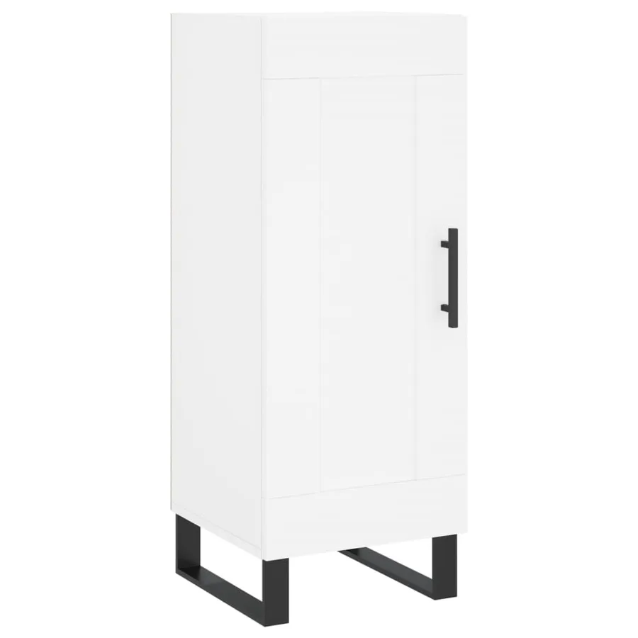 Buffet haut Blanc 34,5x34x180 cm Bois d'ingénierie - 5