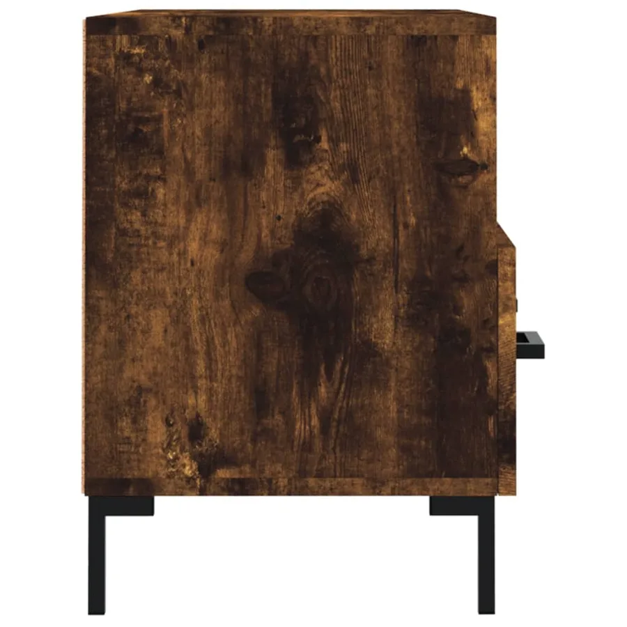 Meuble TV Chêne fumé 80x36x50 cm Bois d'ingénierie - 7