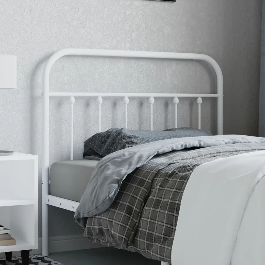 Tête de lit de remplacement métal blanc 100 cm