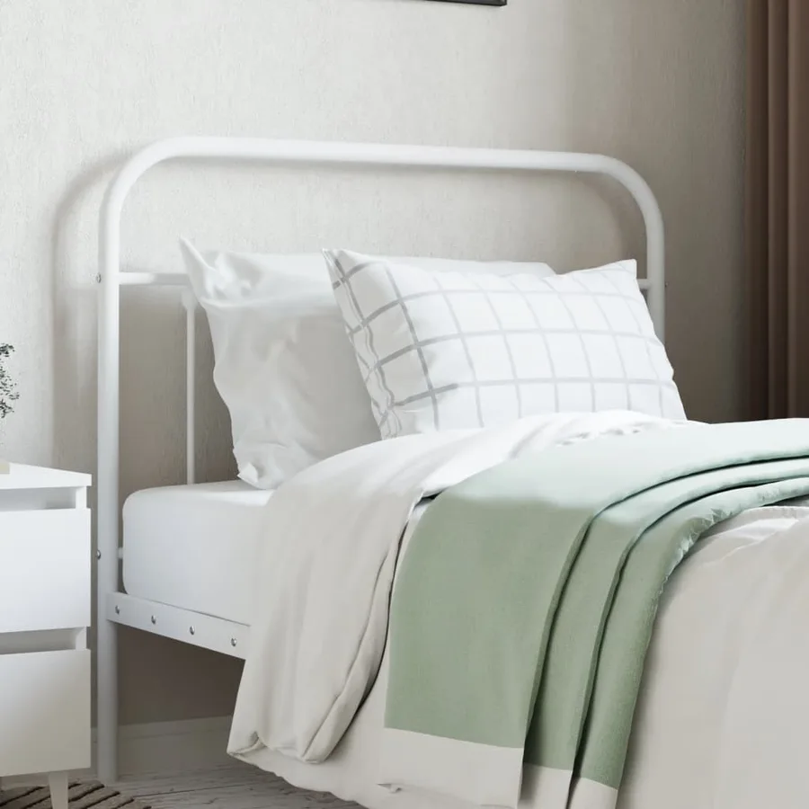 Tête de lit de remplacement métal blanc 100 cm - 3