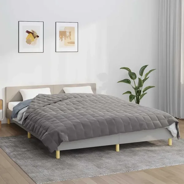 Couverture lestée Gris 200x225 cm 13 kg Tissu