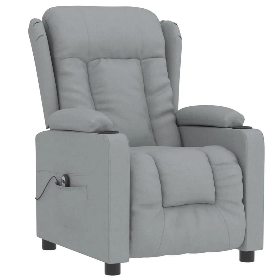 Fauteuil inclinable électrique Gris clair Tissu - 3