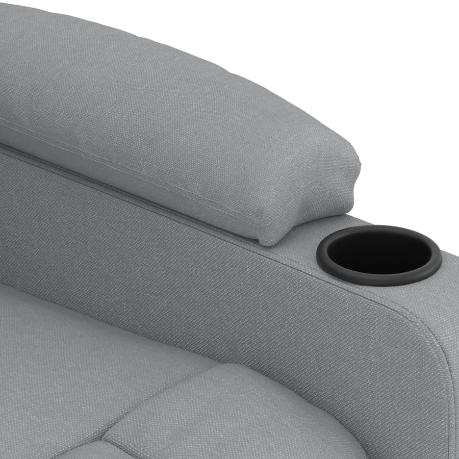 Fauteuil inclinable électrique Gris clair Tissu - 8