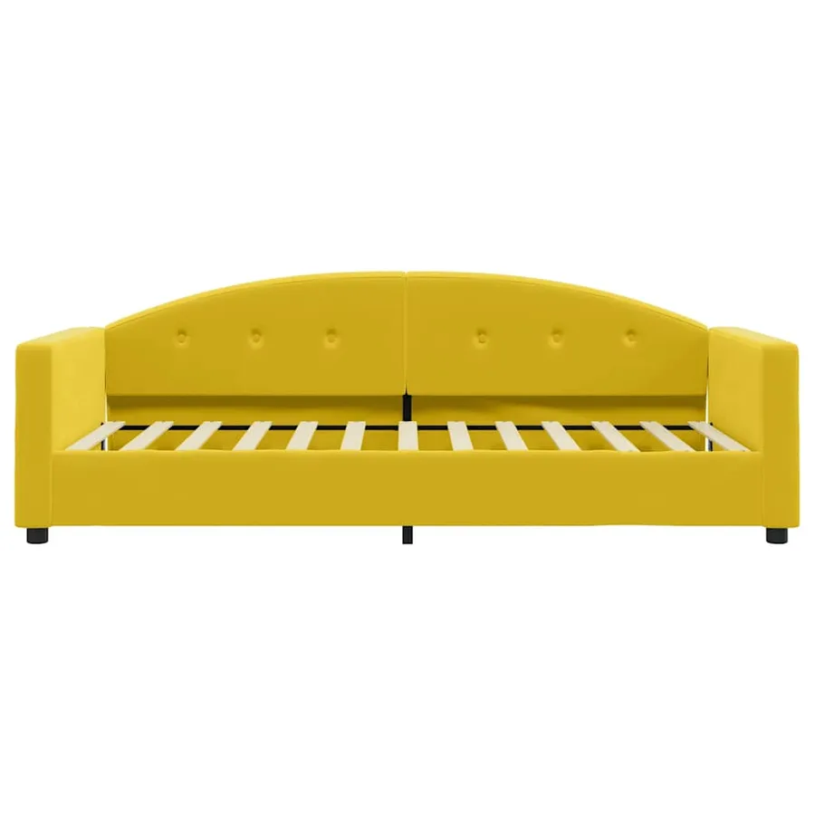 Lit de jour avec matelas jaune 90x200 cm velours - 4