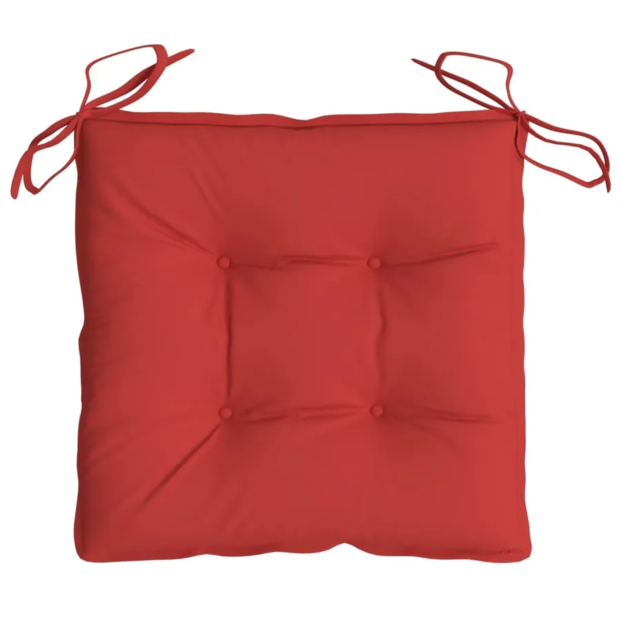 Coussins de chaise lot de 4 rouge 40x40x7 cm tissu oxford - 6
