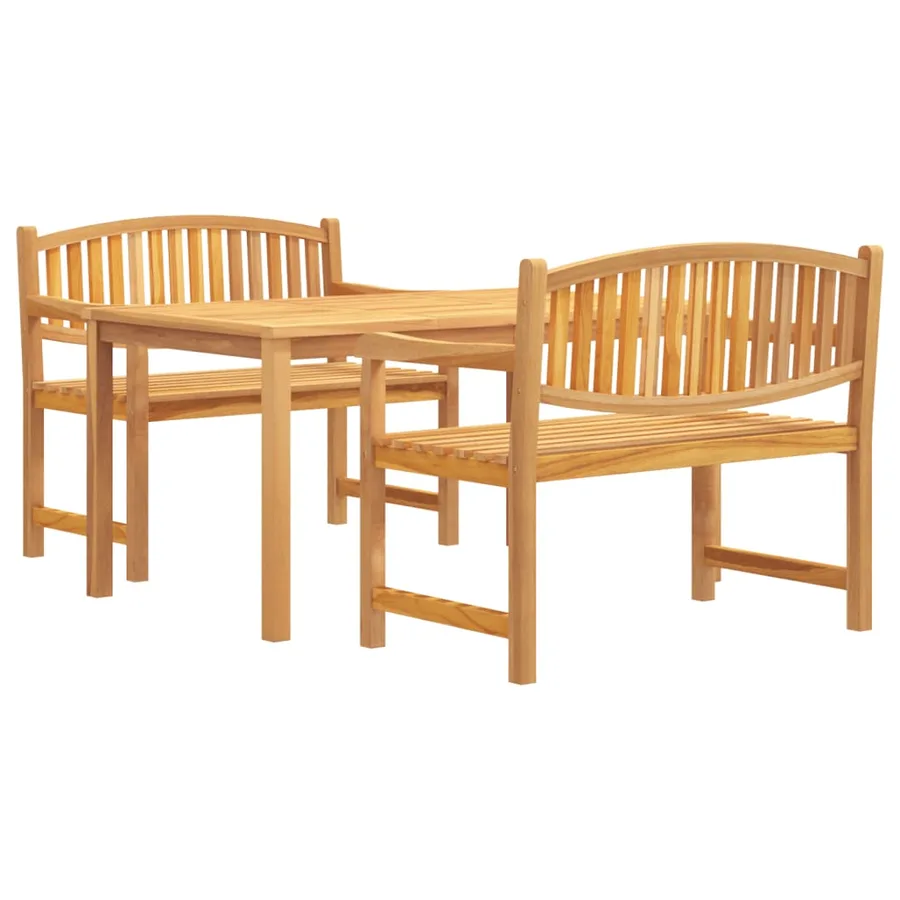 Ensemble à manger de jardin 3 pcs Bois de teck massif - 2