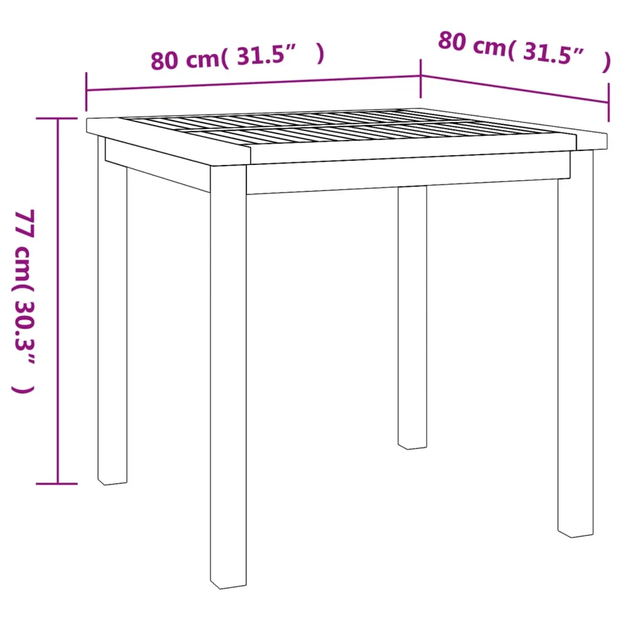 Ensemble à manger de jardin 3 pcs Bois de teck massif - 11