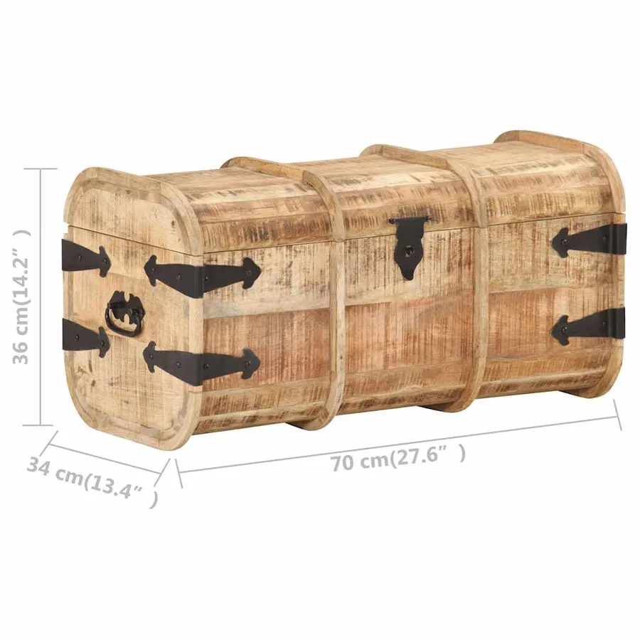 Coffres de rangement 2 pcs Bois de manguier massif - 11
