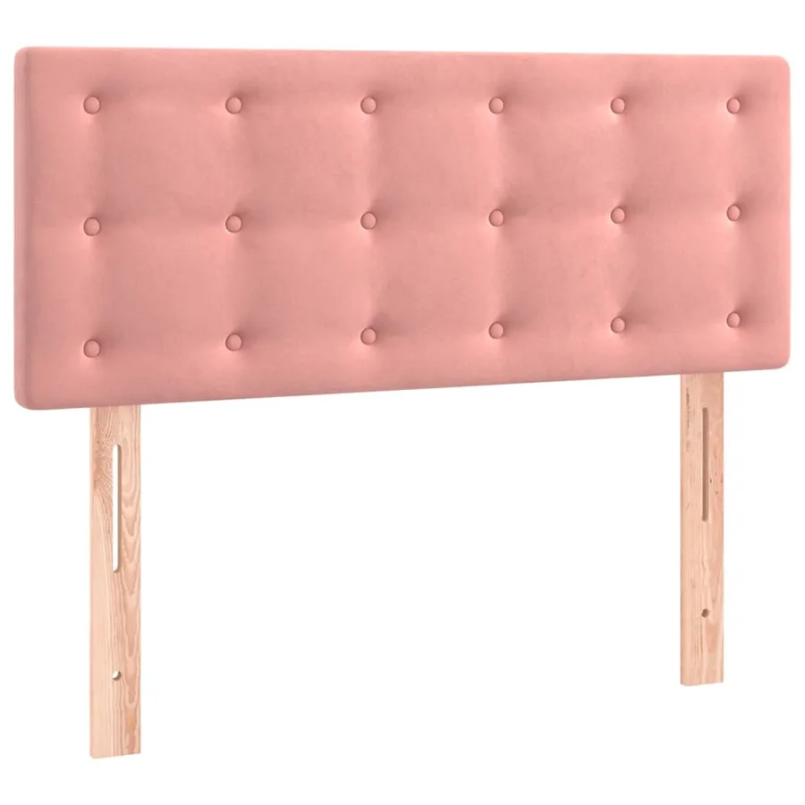 Sommier à lattes de lit avec matelas et LED Rose 90x200 cm - 7