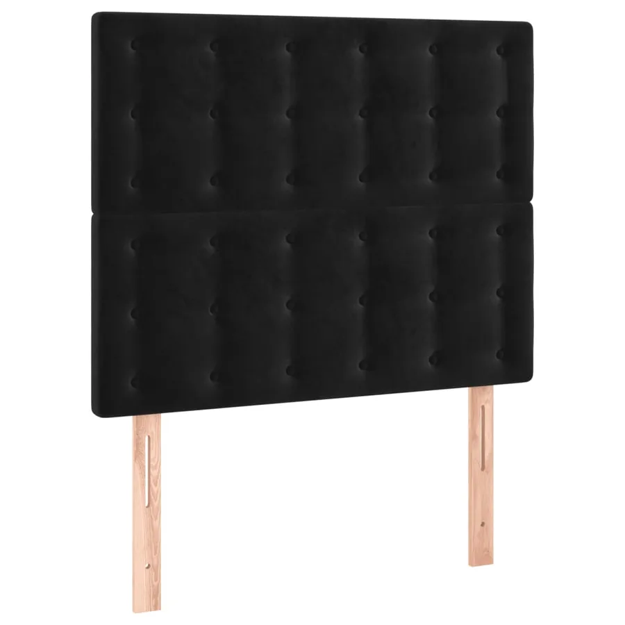 Tête de lit à LED Noir 80x5x118/128 cm Velours - 4