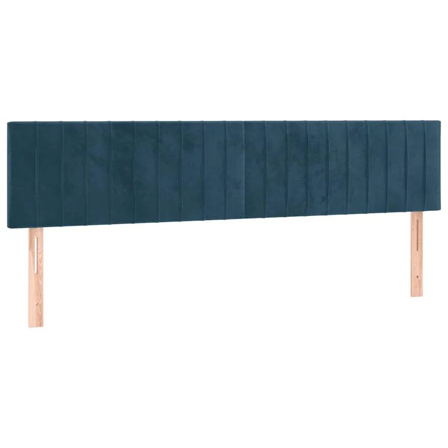 Sommier à lattes de lit et matelas Bleu foncé 160x200cm Velours - 6