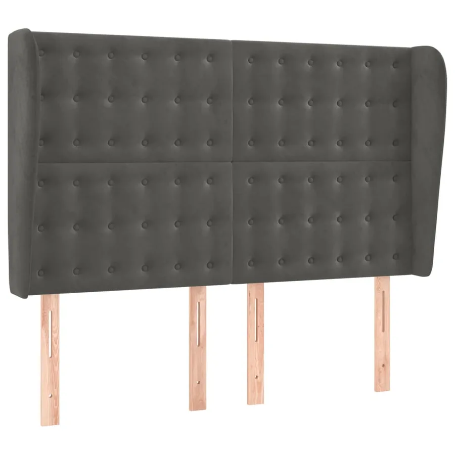 Sommier à lattes de lit matelas et LED Gris foncé 140x200 cm - 7