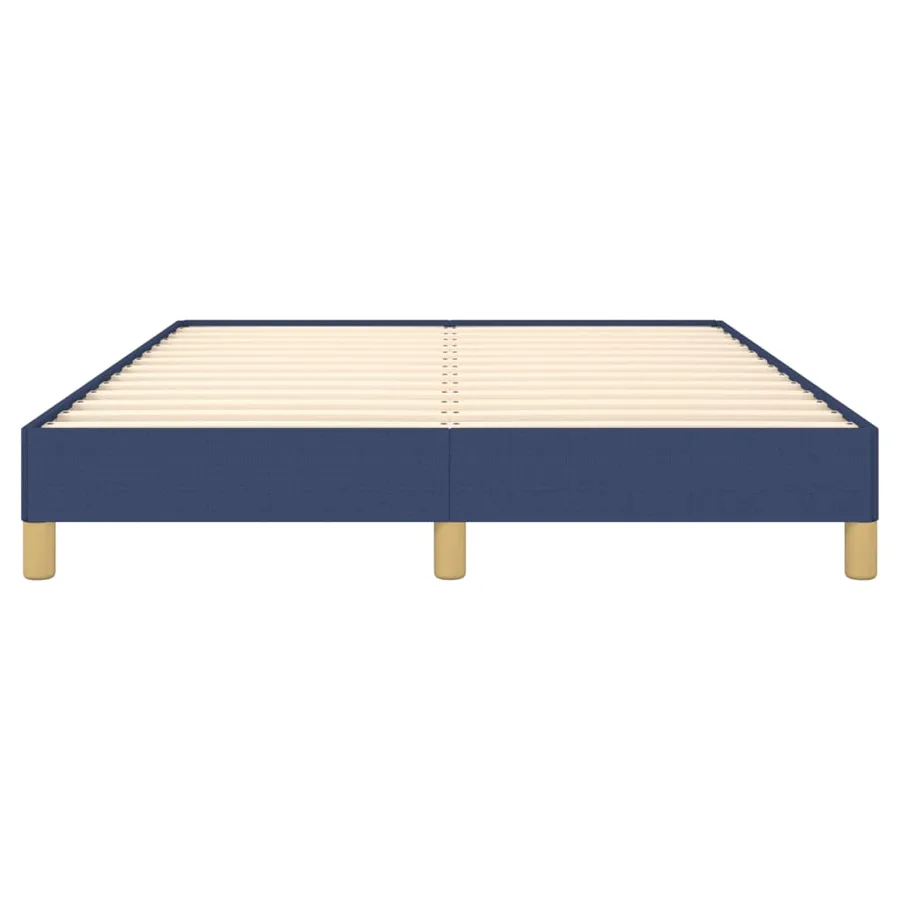 Cadre de lit sans matelas bleu 160x200 cm tissu - 5
