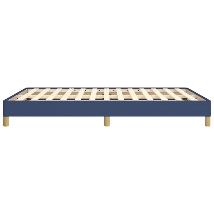 Cadre de lit sans matelas bleu 160x200 cm tissu - 6