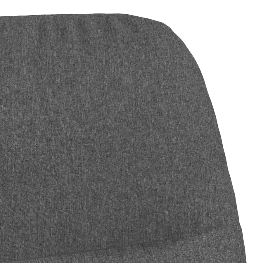 Chaise de relaxation avec tabouret Gris foncé Tissu - 9