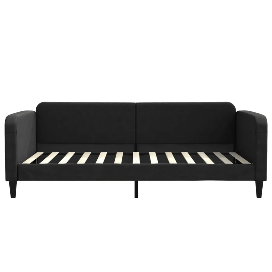 Lit de jour avec gigogne et tiroirs sans matelas noir 100x200cm - 7
