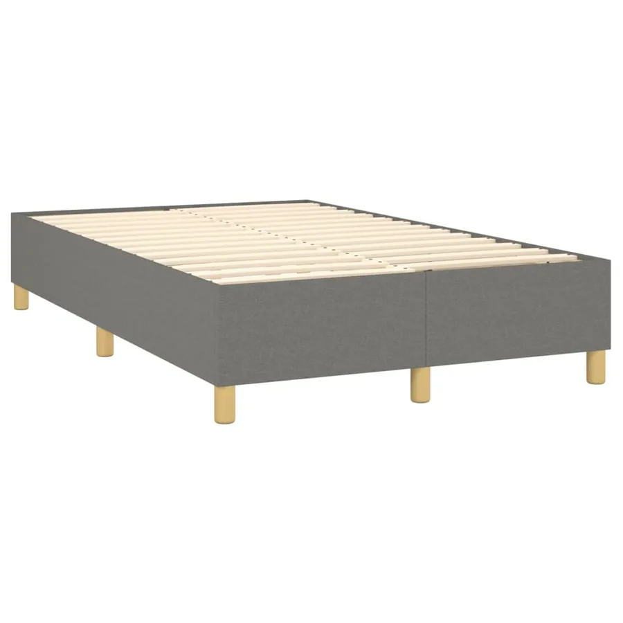Sommier à lattes de lit avec matelas Gris foncé 120x200cm Tissu - 4