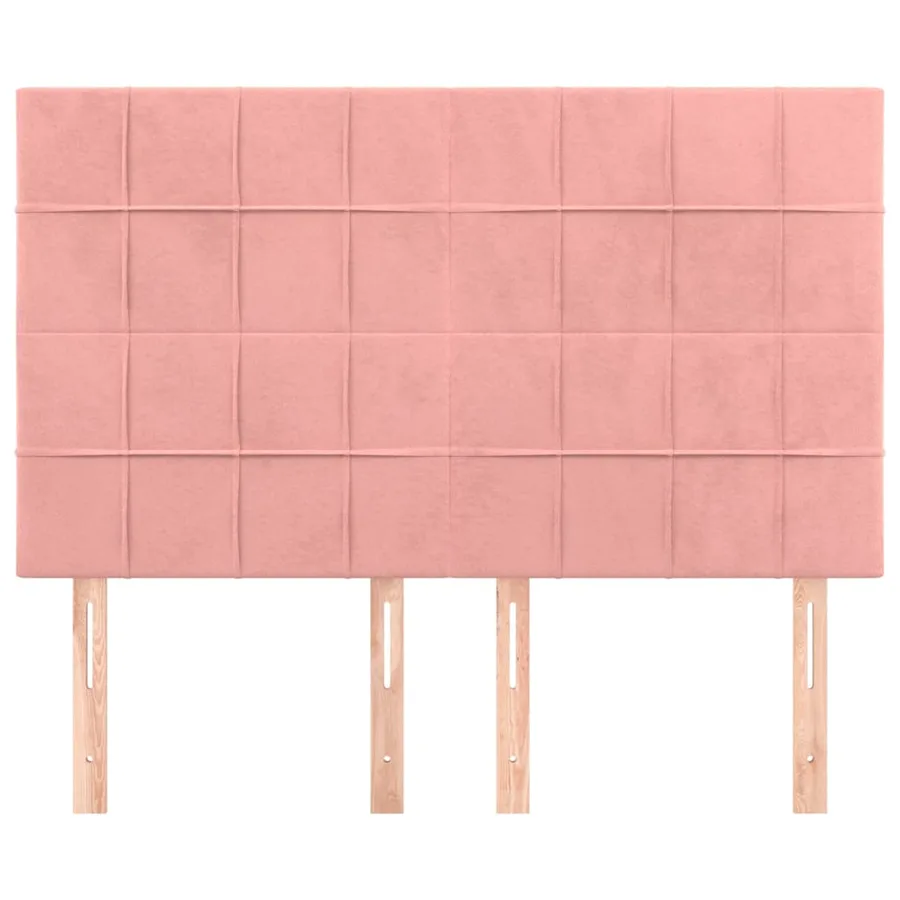 Tête de lit Rose 144x5x118/128 cm Velours - 3