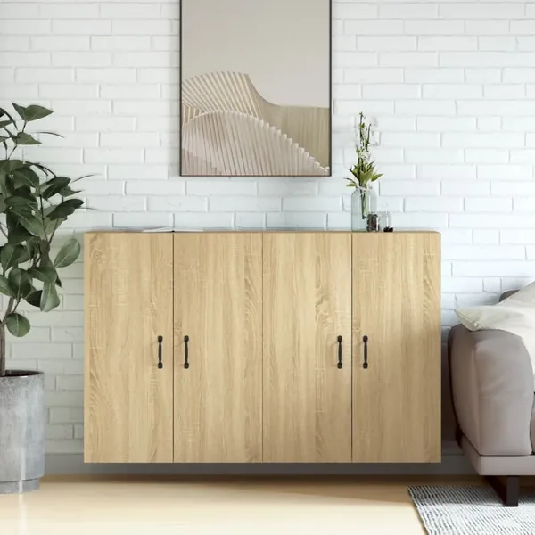 Armoires murales 2 pcs chêne sonoma bois d'ingénierie