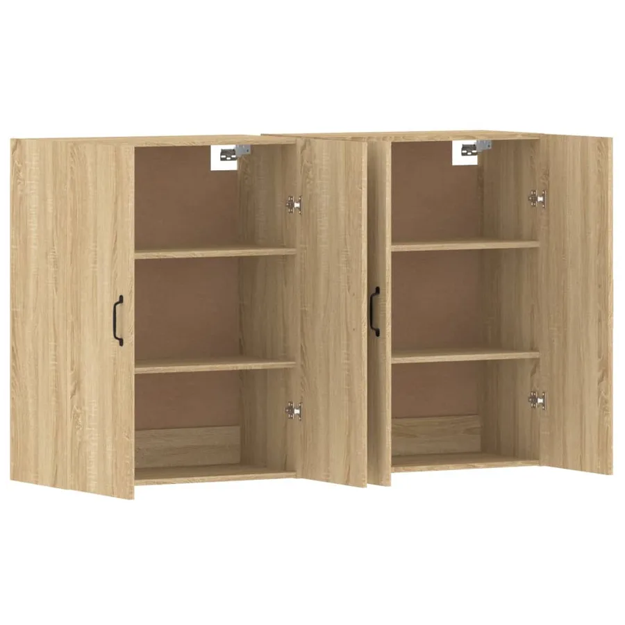 Armoires murales 2 pcs chêne sonoma bois d'ingénierie - 5