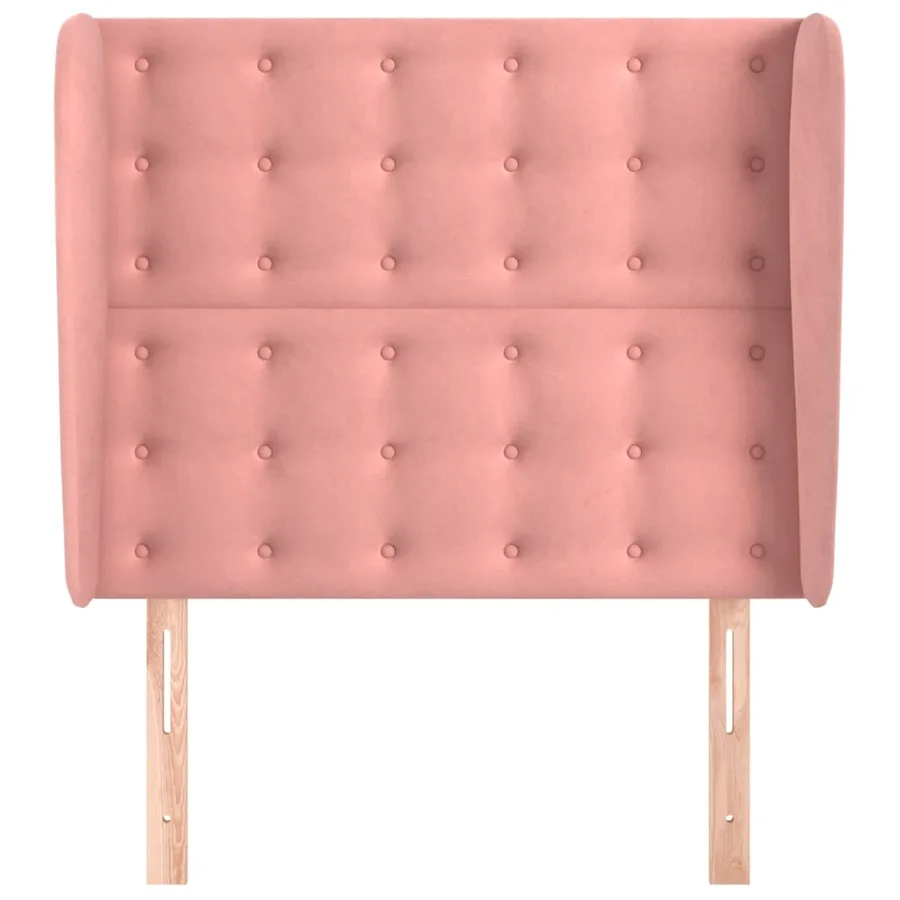 Tête de lit avec oreilles Rose 83x23x118/128 cm Velours - 3