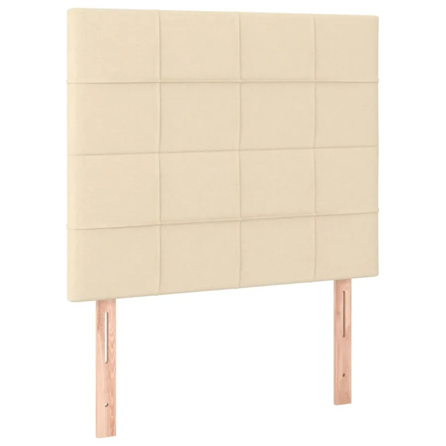 Cadre de lit sans matelas crème 80x200 cm tissu - 9