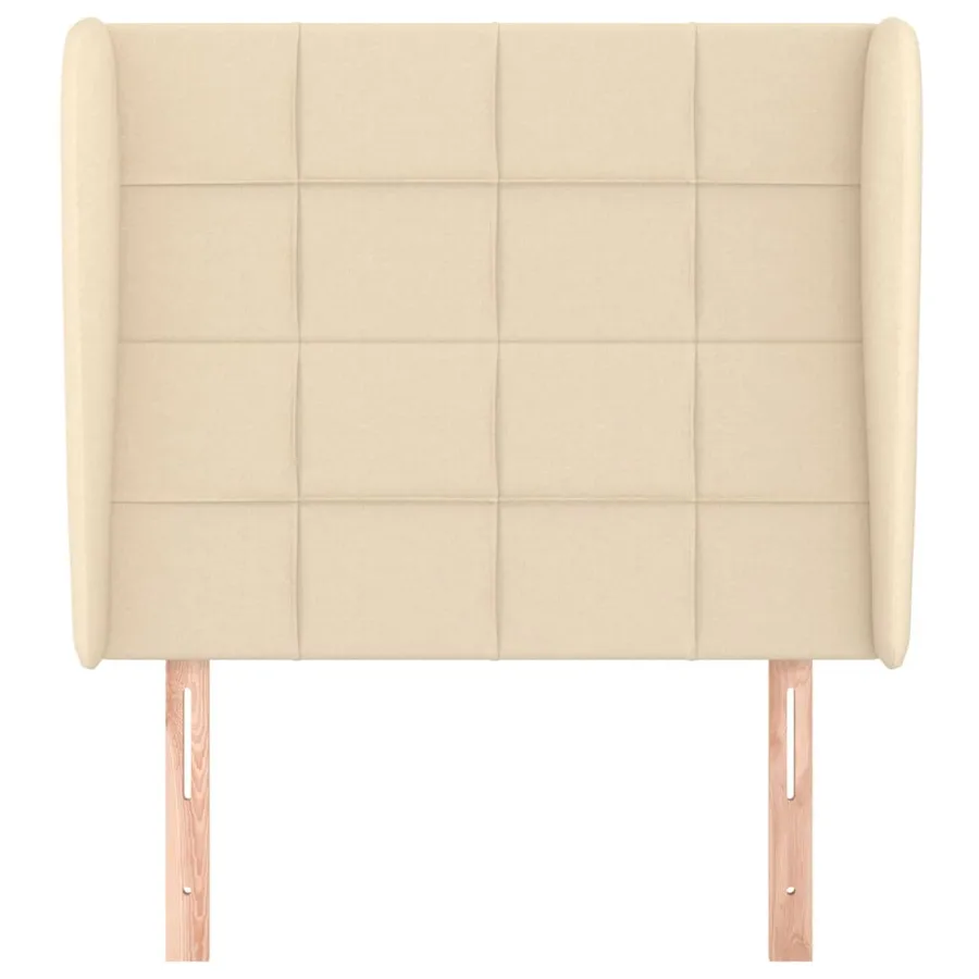 Tête de lit avec oreilles Crème 83x23x118/128 cm Tissu - 3