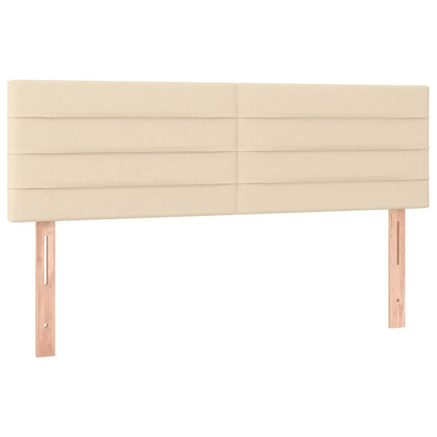 Sommier à lattes de lit avec matelas Crème 140x200 cm Tissu - 6